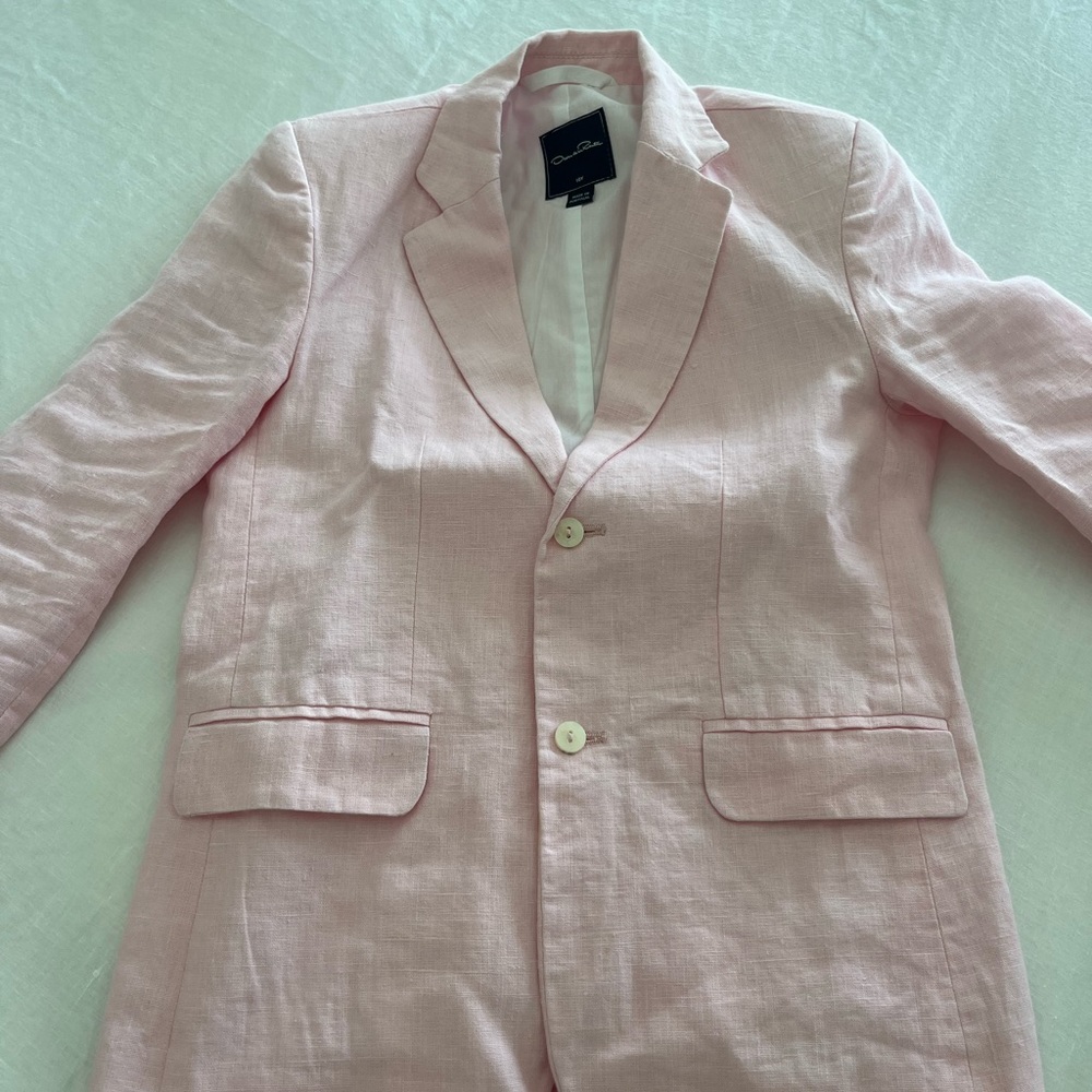 Oscar de la renta boys suit jacket in pale pink